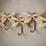 Set Of Gold Dragonfly Wall Hooks, thumbnail 2 of 2