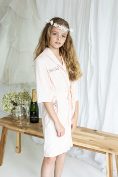 Girl's Personalised Bridesmaid Flower Girl Gown, 9 of 11