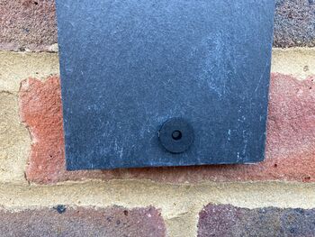 Garden Natural Slate Weather Wall Thermometer 45cm X 10cm Scroll Detail, 5 of 5