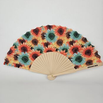 Handheld Sunflower Folding Fan, 2 of 3