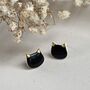 Halloween Black Cat Stud Ceramic Earrings, thumbnail 8 of 9