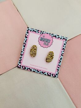 Potato Glitter Resin Studs / Chef Gift / Food Inspired Jewellery / Cute Accessories, 3 of 5