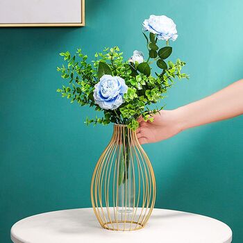 Metal Frame Lantern Shape Flower And Hydroponic Vase, 6 of 6