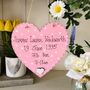 New Baby Personalised Wooden Heart, thumbnail 8 of 9