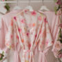 Luxury Pink Floral Personalised Dressing Gown, thumbnail 3 of 6