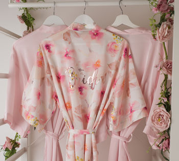Luxury Pink Floral Personalised Dressing Gown, 3 of 6