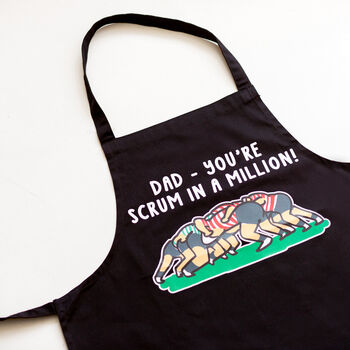 'Scrum In A Million' Rugby Apron For Dad, 2 of 3