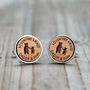 Daddy And Child Bear Own Text Personalised Cufflinks, thumbnail 8 of 9