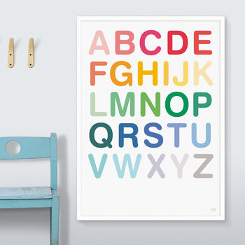 Multicoloured Uppercase Alphabet Print, 4 of 7