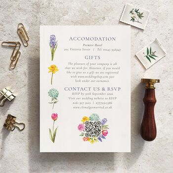 Spring Flowers Evening Invitations And Envelopes, 2 of 8