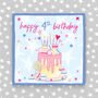 4th Birthday Card Cake Theme Boy/Girl, thumbnail 2 of 3