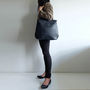 Two Way Black Leather Backpack And Shoulder Bag, thumbnail 3 of 12