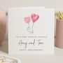 Personalised Balloon Anniversary Card For Couple, thumbnail 1 of 7