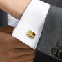 Usher Rhodium, Gold Or Rose Gold Plated Cufflinks, thumbnail 9 of 12