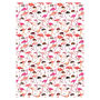 Flamingos And Hedgehogs Croquet Gift Wrap Four Sheets, thumbnail 2 of 3