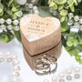 Blush Flowers Printed Wooden Heart Wedding Ring Box, thumbnail 2 of 2