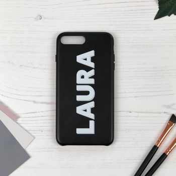 Personalised Dropshadow Leather Phone Case, 7 of 10