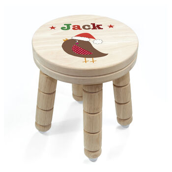 Personalised Kid’s Robin Wooden Stool, 5 of 5