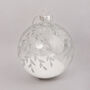 G Decor Glass Baubles With Glittery Plant Designs, thumbnail 3 of 3