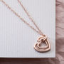 Personalised Mummy And Baby Heart Necklace, thumbnail 4 of 12