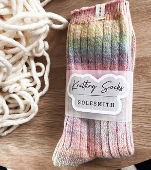 Wrapped Rainbow Knitting Gift Socks, 2 of 6
