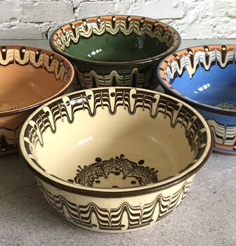 Beige Stoneware Ceramic Breakfast Bowl, 7 of 7