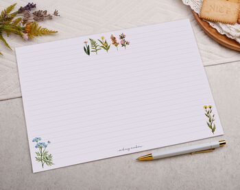A4 Origami Writing Paper That Folds Into An Envelope With Meadow Flower Design, 5 of 5