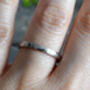 2mm Platinum Wedding Band With Hammered Effect, thumbnail 3 of 5