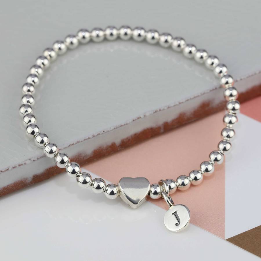 Personalised Milly Silver Heart Bracelet, 1 of 6