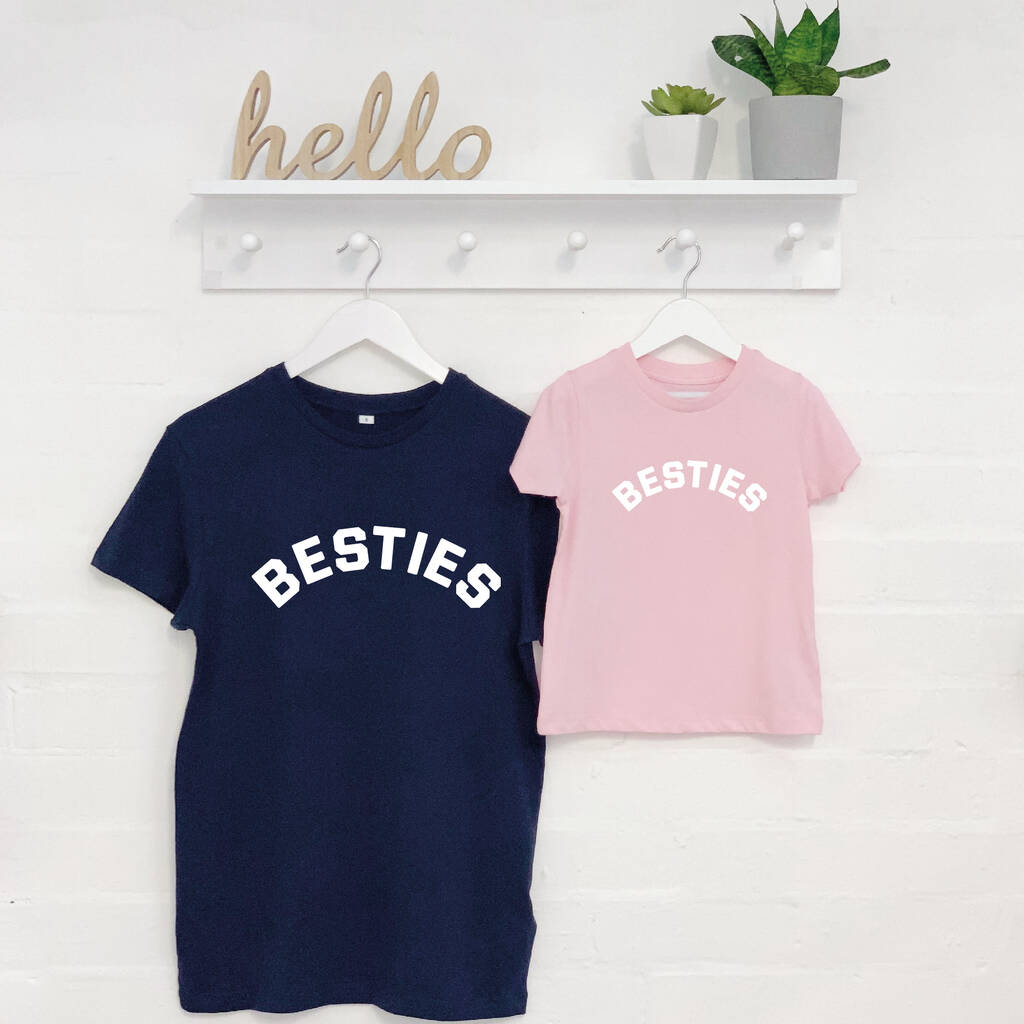 Besties Mother And Child Matching T Shirt Set, 1 of 9