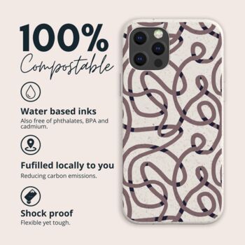 Abstract Lines Biodegradable Phone Case, 2 of 9
