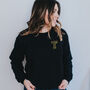 Personalised Leopard Letter Sweatshirt In Gold, thumbnail 1 of 4