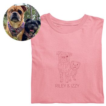 Personalised Pet Portrait Full Body Outline T Shirt, 4 of 10