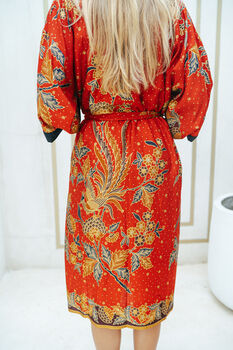 Red And Gold Kimono Robe, 4 of 9