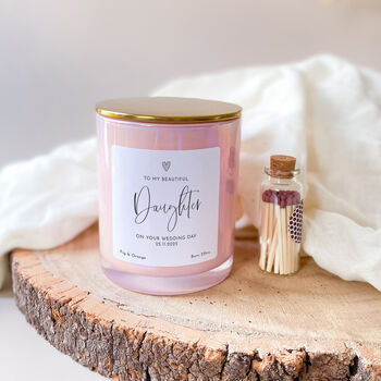 Personalised Bride Candle Gift From Mum, 8 of 8