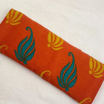 Handmade Sari Fabric Weighted Aromatherapy Eye Pillow, 8 of 12