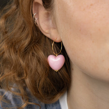 Pastel Purple Bead And Pink Heart Bracelet, 5 of 6