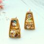 Amara Gold Plated Statement Earrings, thumbnail 5 of 7
