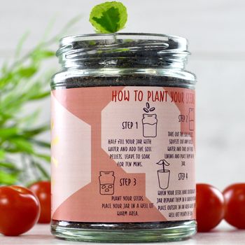 Personalised Cherry Tomato Jar Grow Kit, 4 of 12