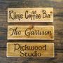 Hand Engraved Personalised Vintage Wood Signs, thumbnail 9 of 12