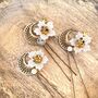 Set Of Three Floral And Celestial Bridal Hairpins, thumbnail 9 of 10