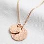 Personalised Hammered Double Disc Charm Necklace, thumbnail 4 of 8