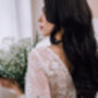 Ivory Lace Bridal Topper With Sleeves – Wedding Top Overlay, thumbnail 4 of 12