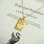 Pride And Prejudice Book Pendent Necklace, thumbnail 5 of 5