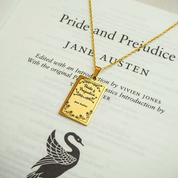 Pride And Prejudice Book Pendent Necklace, 5 of 5