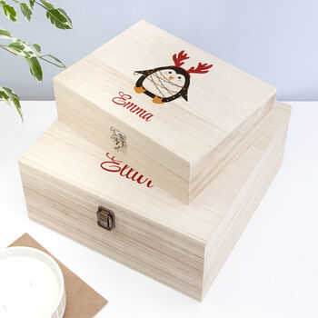 Personalised Festive Penguin Christmas Eve Box, 10 of 12