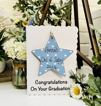 Personalised Graduation Gift And Card Wooden Keepsake, 2 of 8