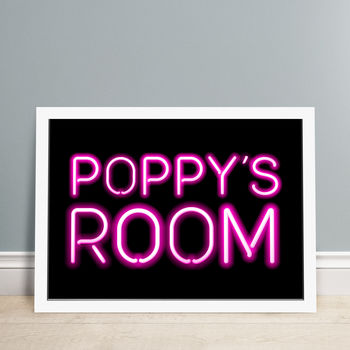 Personalised Neon Sign Print, 8 of 10