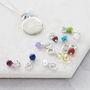 Silver Birthstone Heart Charm Necklace, thumbnail 4 of 8