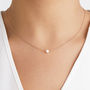 Rose, Silver Or Gold Single Pearl Choker Necklace, thumbnail 2 of 12